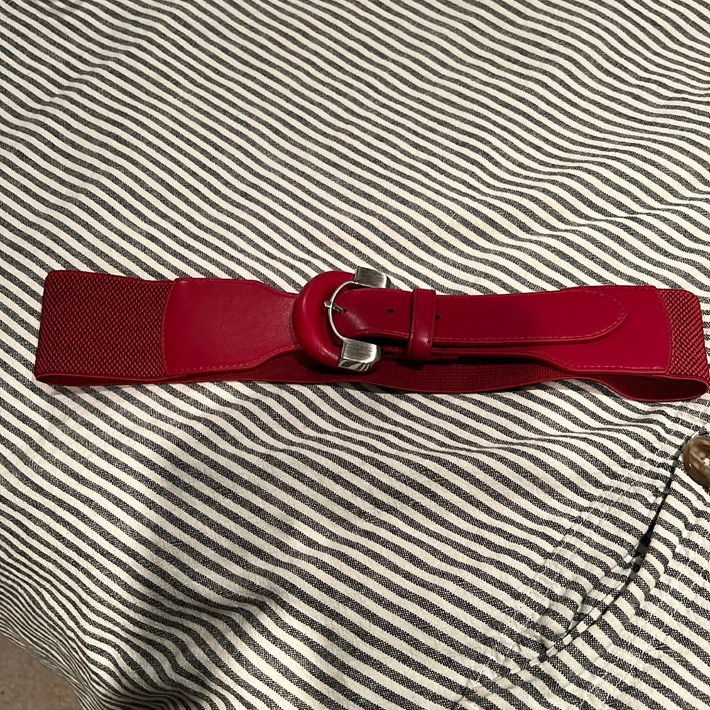 Stretchy red belt 2.5” wide